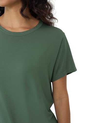Image of Joyaria Bamboo Viscose Pajamas Women Ultra Soft Short Sleeve Jogger Pants Pjs Set Cooling Sleepwear