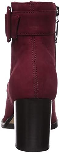 Marc Joseph New York Women's Genuine Leather Luxury Ankle Boot with Buckle Detail, Rouge Nubuck, 10.5 M US | Image 2