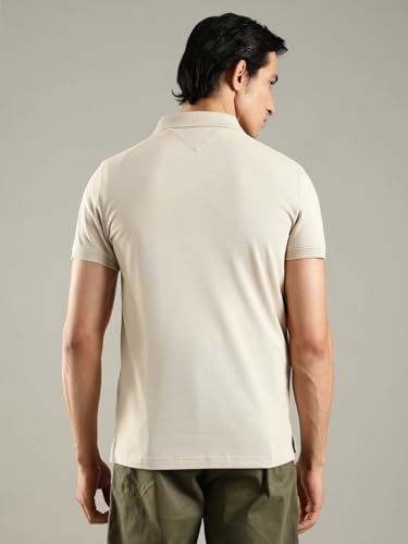 Image of Solid Slim Fit Cotton Polo T-Shirt