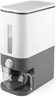 U-miss 25 Lbs Rice Dispenser, Large Grain Container Storage with Lid Measuring Cylinder Moisture Proof Household Cereal Dispenser Bucket for Kitchen Soybean Corn
