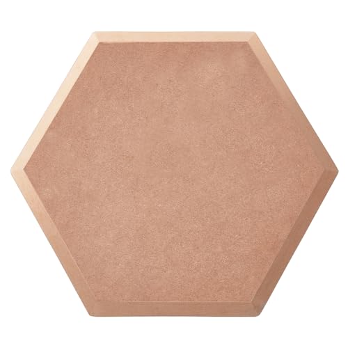BENECREAT Molde de cerámica, forma de placa de cerámica, forma hexagonal, molde de cerámica, placa de densidad MDF para manualidades, 30 x 25,8 x 1,5 cm (FIND-WH0110-664I-EU)