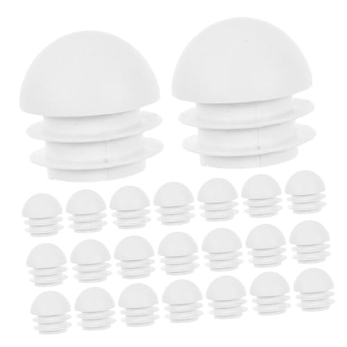 Sewroro Pipe Tube End Cap 25pcs Round Head Plug Ball Foot Plug for 22mm Pipes Water Stopper Sturdy Material Easy Installation