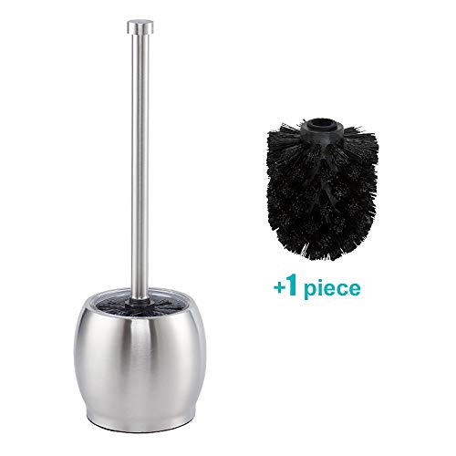Leanking Alter, WC-Klobürste Toilettenbürste Klobürstenhalter Schwarze WC Bürste, Inkl. Ersatzbürste, Toilet Brush Toilettenbürste mit WC Bürstenhalter,36,5 * 12,5 * 12,5cm