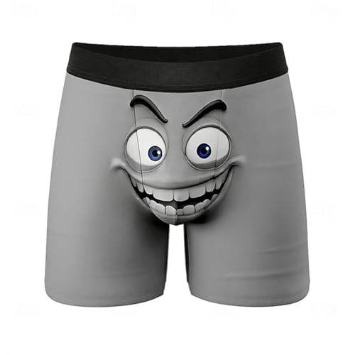 Foweknow Calzoncillos bóxer para hombre, ropa interior divertida, calzoncillos elásticos divertidos con estampado cómodos, suaves y transpirables, pantalones cortos de sudaderas, ropa diaria, verano