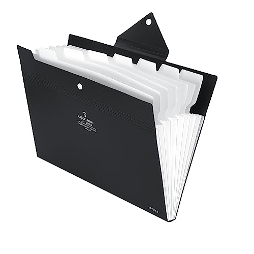 NISUN 8 Pocket Expanding File Folder Black - Image 2