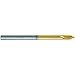 KEO 32102 High-Speed Steel NC Spotting Drill Bit, TiN Coated, Round Shank, Right Hand Flute, 90 Degree Point Angle, 1" Body Diameter, 8" Overall Length