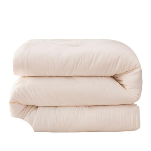 xotoa Piumino for tutte le stagioni in fibra di soia, cotone lavabile con superficie spazzolata, extra spesso.(White,200 * 230cm(3kg))