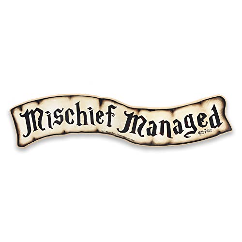 Image of Harry Potter Mischief Managed Rustic Wood Wall Decor - Vintage Mischief Managed Sign for Home Decorating