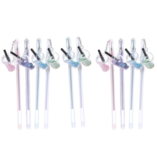 Set de 10 bolígrafos gel con colgante estilo té