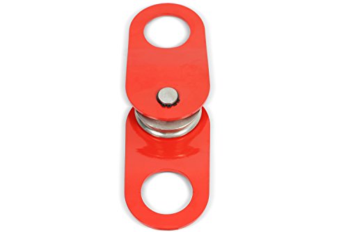 Nordstrand 10T Seilrolle Umlenkrolle Seilzug für Forstseilwinde Seilwinde - 10000 kg, rot, SB01 - 5