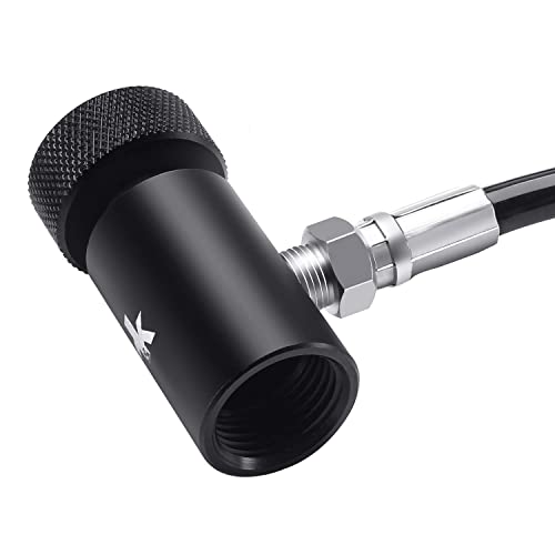 Hk Heavy Duty Paintball Remote Coil High Pressure Air Hose Co2 Compressed Air With Pro Push-Button Quick Disconnect #TOP7