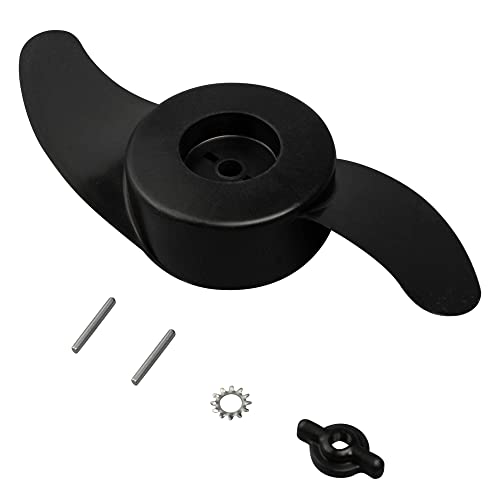 Black Hall Outfitters Spare Prop Kit - Compatible With Old Town Sportsman Powered By Minn Kota, Autopilot 120/136, Predator MK | Includes Nut, Washer, Propeller, & Shear Pins