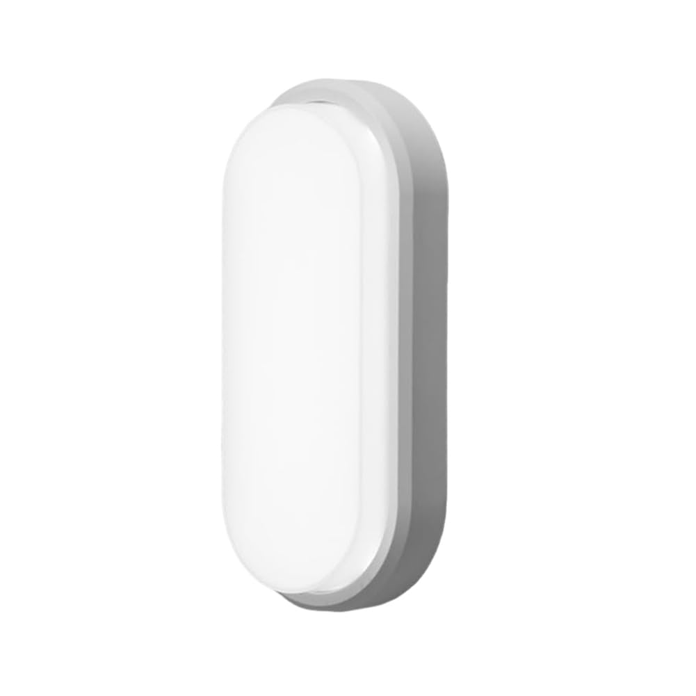 CTRLZS Modern LED 12W Oval Wall Lighting Outdoor Waterproof Bathroom Porch Wall Sconce Aisle Mounted White