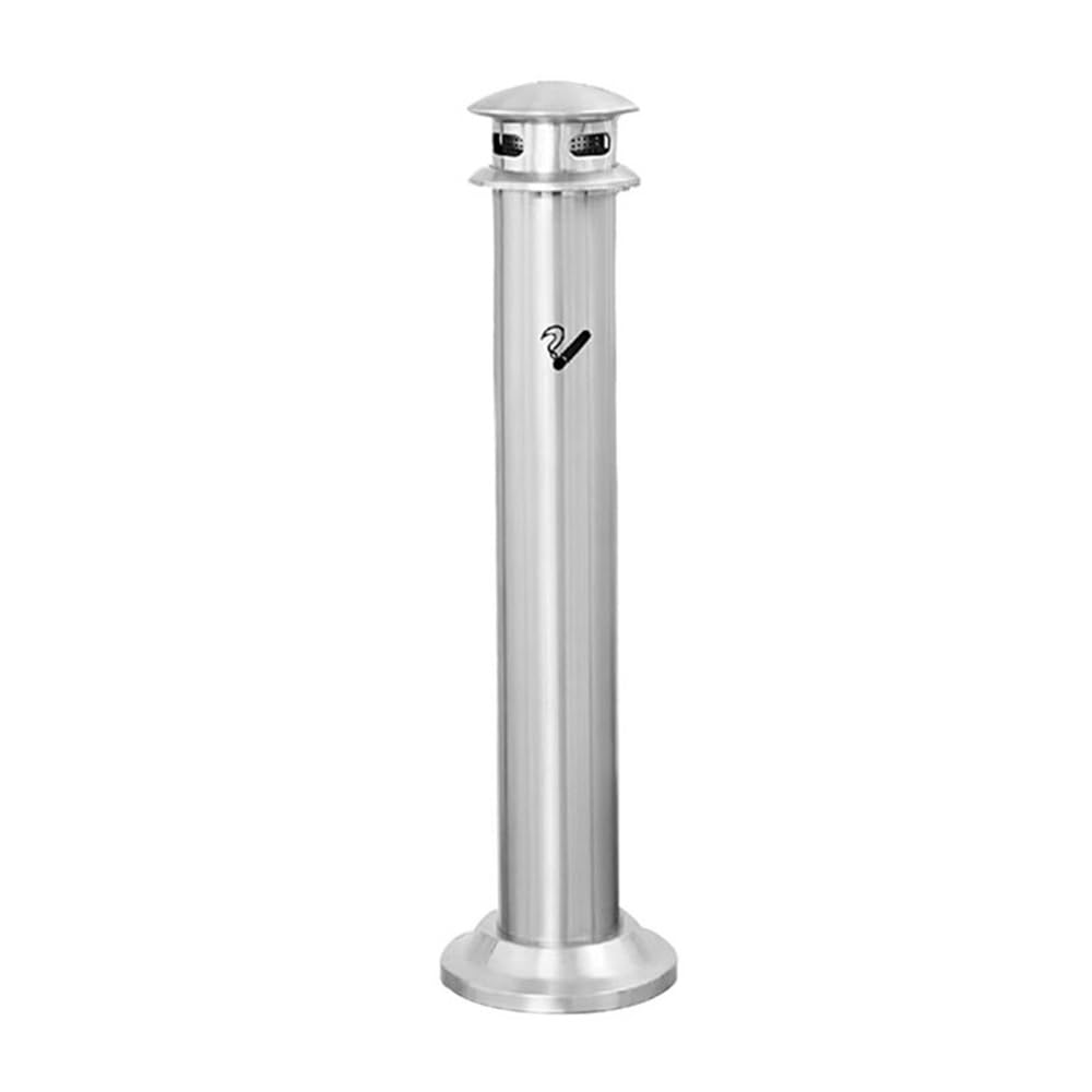 OWOHYG Ashtray Trash Can Hotel Lobby Cigarette Butt Column Floor Standing Public Stainless Steel Ash Extinguishing Pillar Outdoor Ashtrays For Cigarettes.Silver
