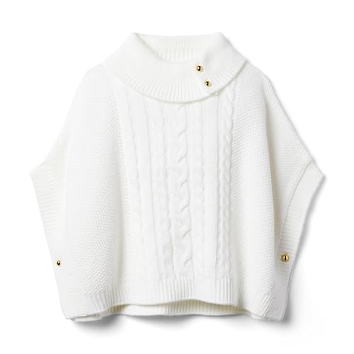 Janie and Jack Girl's Sweater Cape (Toddler/Little Kids/Big Kids), Ivory, 10