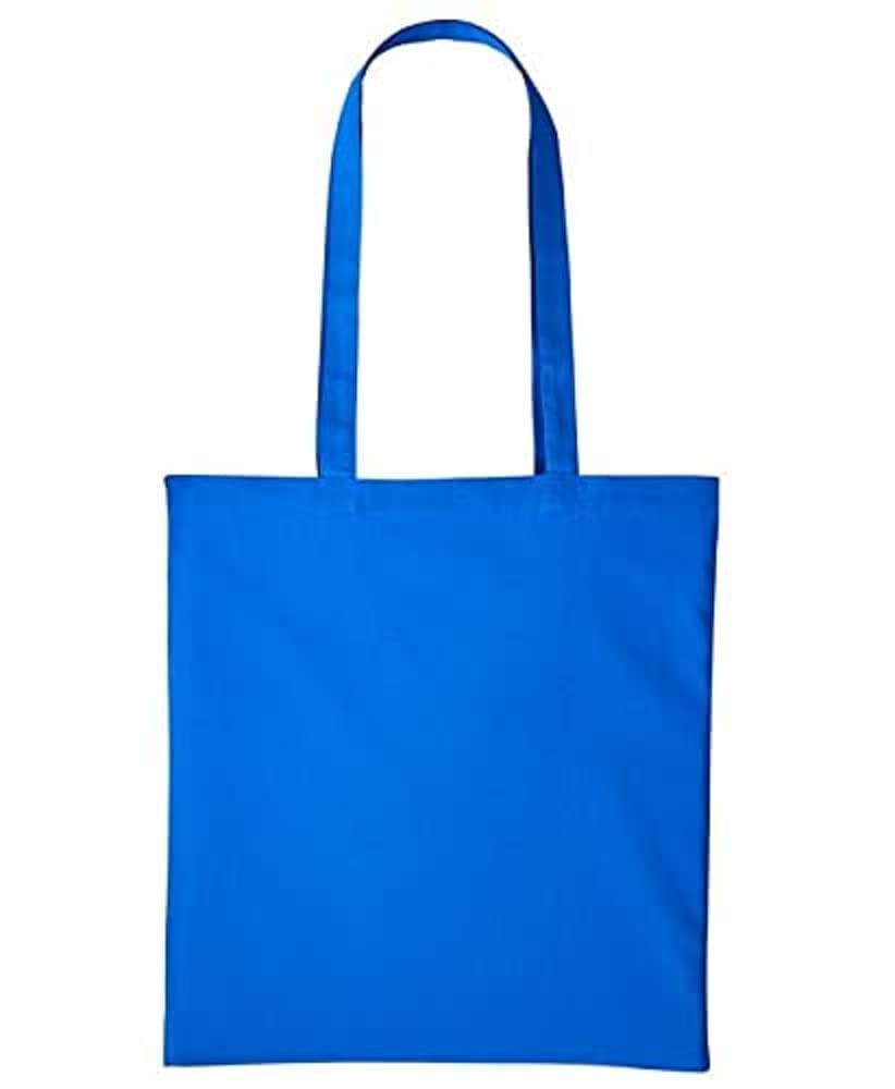 Boolavard Cotton Tote Bag, Lightweight Medium Reusable Grocery Shopping Cloth Bags, Suitable for DIY, Advertising, Promotion, Giveaway, Activity (Sapphire)