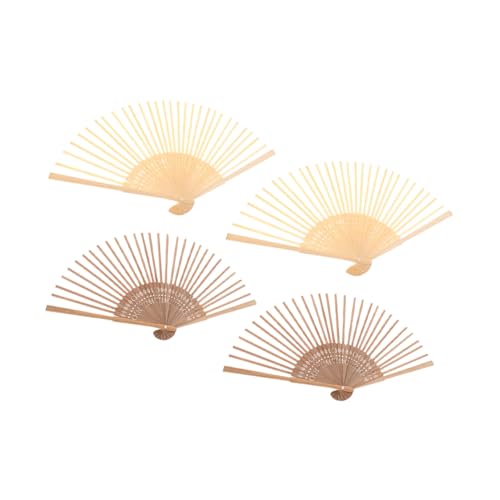 WEKAMOS 4piezas Marco De Ventilador De Madera Para Diy Blanco y Marrón Para Eventos y Actuaciones Al Aire Material Para Hacer Ventiladores Caseros