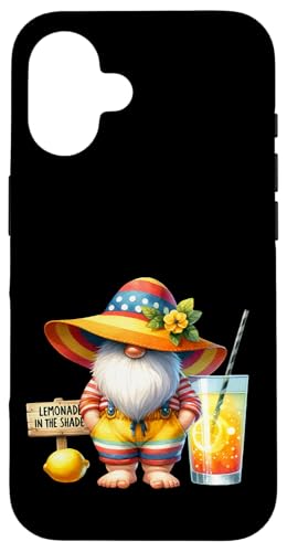 Lemonade Gnome Funny Saying For Summer And Beach Vacation Custodia per iPhone 16
