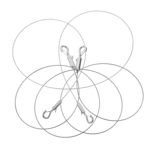 POPETPOP 2pezzi Fil Di Regolabile Ganci Filo Per Appendere e Specchi Cavo in Acciaio Inossidabile Durevole Per Interni Ed Esterni