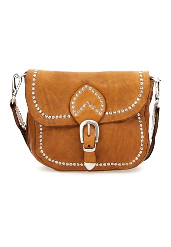 Sac porté épaule Texana Cammello Campomaggi grand cabas cuir vintage