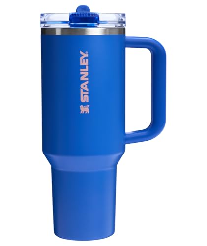 Image of STANLEY Quencher ProTour Flip Straw Tumbler with Leakproof Lid 40 oz | Built-In Straw and Handle | Cup Holder Compatible for Travel | Insulated Stainless Steel Cup | BPA-Free | Royal Blue