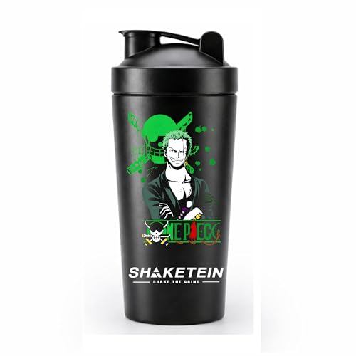 Image of Stainless Steel Gym Shaker Bottle 750ml | Leak Proof Protein Mixer Shaker | BPA Free | Metal Sports Water Bottle for Gym, Workout & Fitness (Anime-26-BLACK)