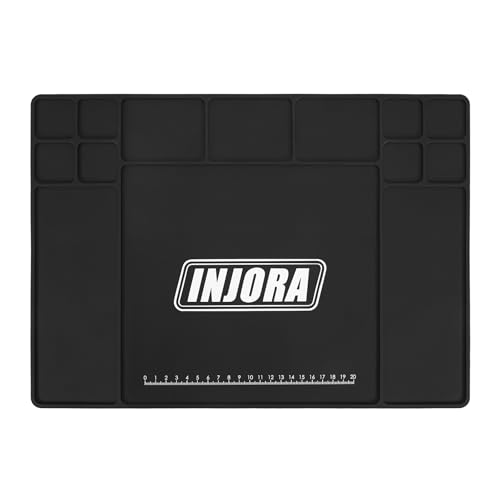 INJORA RC Silicone Pit Mat Soldering Mat Repair Work Mat for 1/18 1/24 RC Car Upgrade (420×297mm)