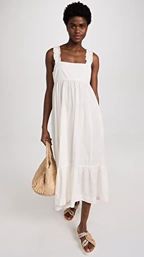 Free People Women's Isabella Maxi Dress, Optic White, S #TOP4