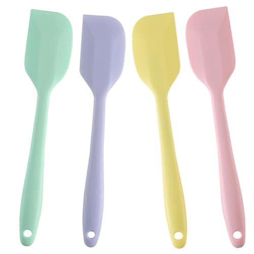 4 PCS Mini Silicone Spatulas 8.2 Inch Rubber...