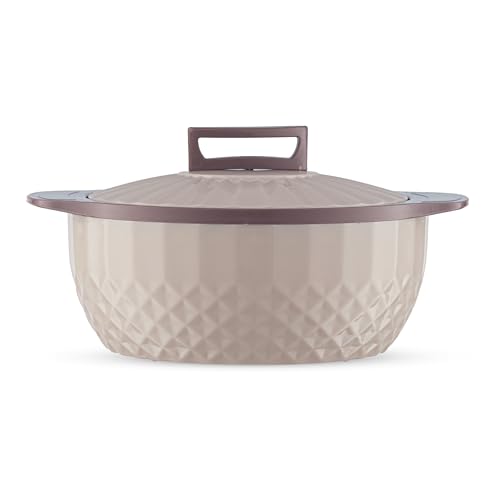 Image of Trueware Eternity Inner Steel Insulated 2500 ML Thermoware Casserole | BPA Free | Odour Proof | Food Grade | Easy to Carry | Serving | Curd Maker | Hot Pot (Brown)