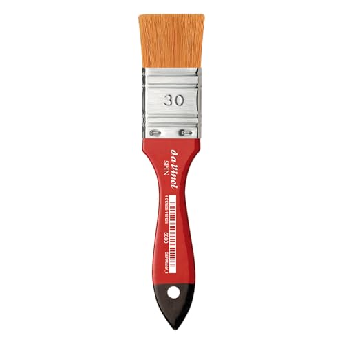 Image of da Vinci Watercolor Series 5080 CosmoTop Spin Paint Brush, Wash Synthetic with Red Handle, Size 30 (5080-30)