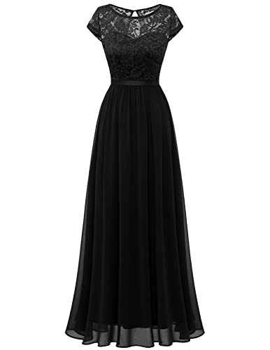 DRESSTELLS Damen Abendkleider Lang Chiffon Brautjungfernkleider...