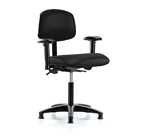 Image of Perch Task Chair with Glides, Medium Bench Height 21 inch-28.25 inch, Black Vinyl