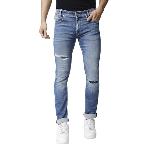 Image of Pepe Jeans Men's Mid Rise Vapour Slim Fit Mid Waist Jeans