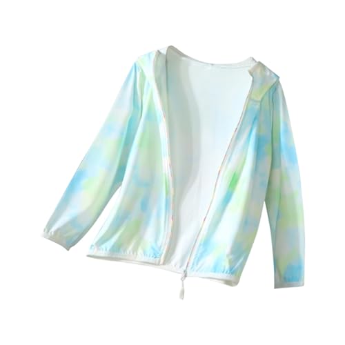 Girls Boys UPF50+ Athletic Sun Protection Hoodies Zipper Long Sleeve Hiking Kid Jacket Shirt Lightweight Cool Loose Outwear