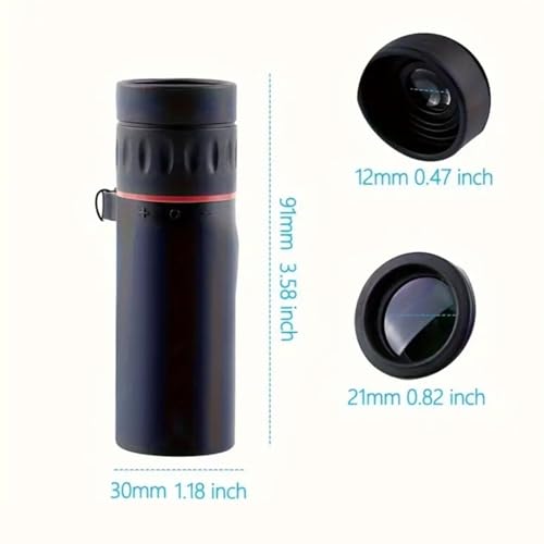 AYMBH 12X HD Monocular Telescope 2000x25 Waterproof Compact Pocket Scope for Bird Watching, Stargazing, Hiking, Travel, Sports, Camping High Power BAK4 Prism FMC Coating Non-Electric Durable With clip - Image 7