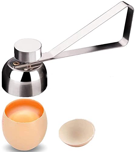 Colibrox 1Pack Egg Cracker Topper, Ashero Stainless Steel Egg Opener Eggshell Cutter Kitchen Remover Tool For Raw/Soft Hard Boiled Egg #TOP6
