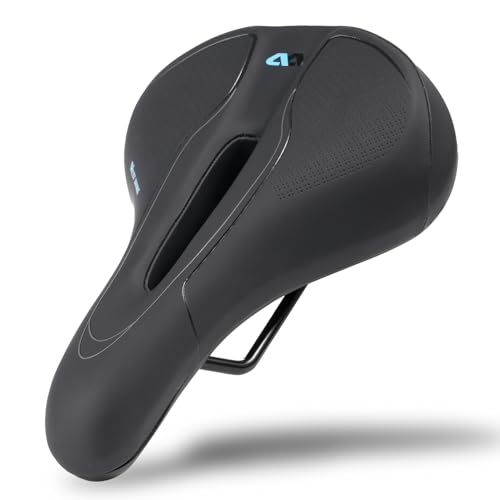 HaureiGi Bike Seat, Bicycle Seat for Men Women,Compatible with Peloton, Spin Bike, Road or Exercise Bikes,Comfort Seat Cushion Mountain Bike Accessories Old Bike Saddle Replacement (Small)
