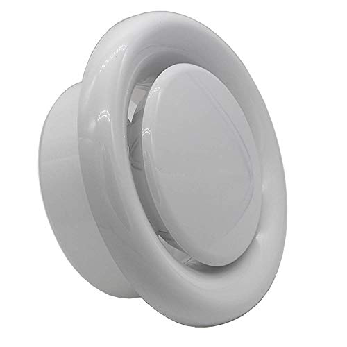 Kair Plastic Round Ceiling Vent 125mm - 5 inch Diffuser/Extract Valve with Retaining Ring