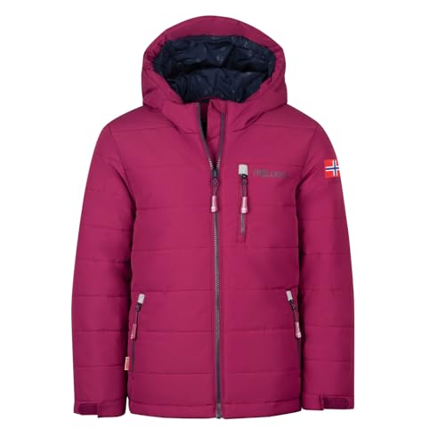 Trollkids Kids Hemsedal Snow Jacket XT 140, Plum/Navy