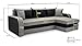 Honeypot Sofabed - Kris Universal Corner Sofa Bed with Storage - Black and Grey Fabric Couch with Pull Out Double Sofa Bed | Setup Included | Made in EU | Built to Last (Black/Grey)