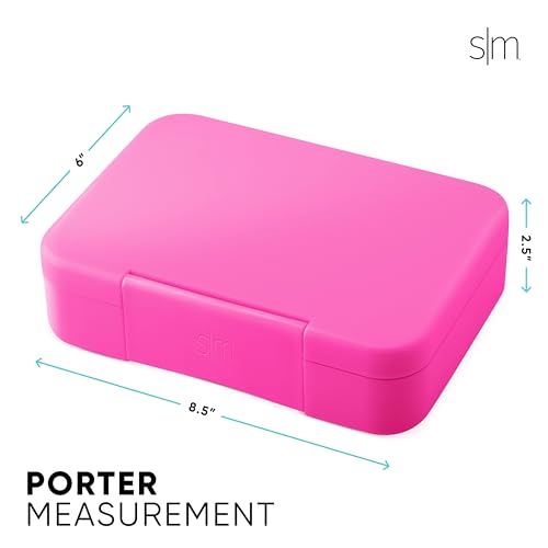 Image of Simple Modern Bento Lunch Box for Kids | BPA Free, Leakproof, Dishwasher Safe | Lunch Container for Girls and Boys, Toddlers | Porter Collection | 5 Compartments | Raspberry Vibes