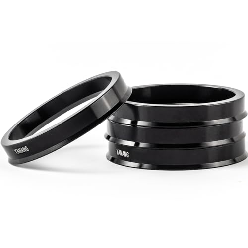 Image of 57.1 to 72.6 Black Hub Centric Rings (Pack of 4) Aluminium Alloy Wheel Center Rings Hubrings 72.6 to 57.1 ID=57.1mm OD=72.6mm