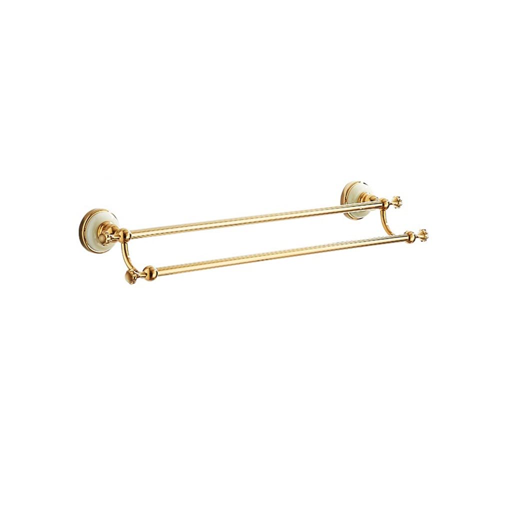 WNJJ Towel Racks,Towel Rail for Bathroom,All Copper European Hand Towel Holder,Jade Bath Towel Rail,Bathroom Hardware Bathroom Rack Towel Bar/Towel Rack/a Elegant (Double Rod a)
