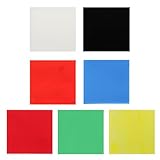 WESIEVYA Bunte Glasfusionsplatten Quadratisch 7 Stück Mikrowellenofen Kompatibel für Heißschmelze und Kreative Glasgestaltung im Bastelbereich