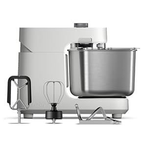 Ooni Halo Pro Spiralkneter – Küchenmaschine, Teigknetmaschine & Knetmaschine 7,3L mit Aufsätzen, 58 Geschwindigkeitsstufen, – Ideal für Brot- und Pizzateig - Polarweiß