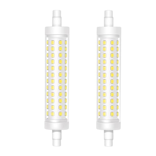 Genérico Bombilla LED R7s de 12W, 118mm Blanco Frío 6000K, Reemplazo de Bombilla Halógena Lineal R7s J118 de 120W, 1500LM, No Regulable, Base R7s de Doble Extremo,Cool White