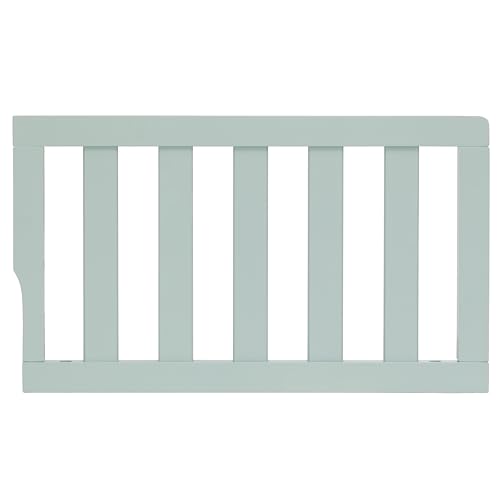 Image of Dream On Me Toddler Guard Rail for Convertible Crib, Solid Wood Bed Rail for Toddler Bed Conversion, Seafoam Green