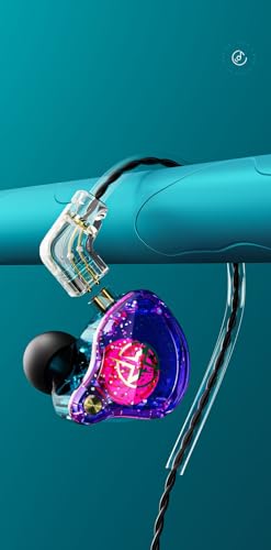 Image of IQX2PRO IEM Tangle-Free Cable, Type C for Phone, Tablet & Computer Iqx2pro (Purpel)