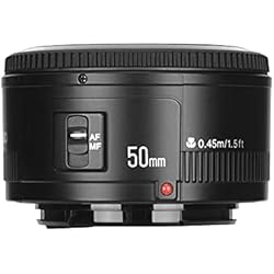 Lente Sigma 50Mm 1.8 Para Nikon Yongnuo YN 50mm F / 1.8 AF/MF Gran Apertura Lente de Enfoque Automático para Canon EF Monte EOS Cámara LF651